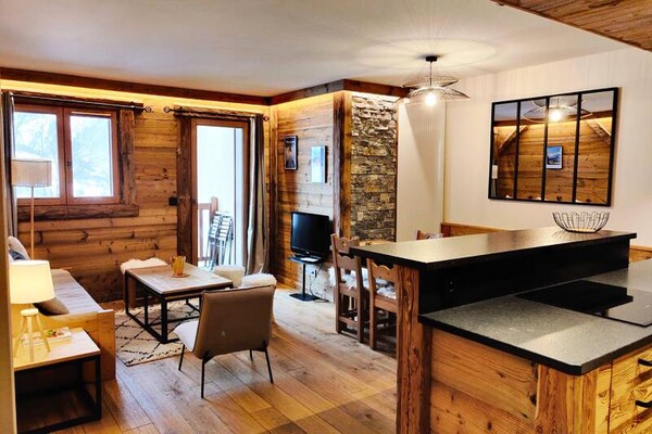 Luxe appartement 6p in Saint Martin de Belleville met wellness & zicht op de pistes - thumbnail 1