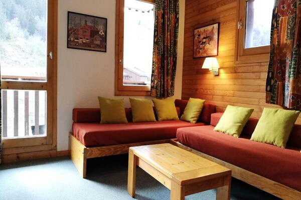Ski-in/ski-out appartement op 50m van de piste in Valmorel - thumbnail 1