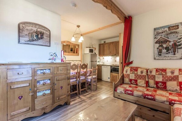 Ski-appartement Crève Coeur Valmorel: 4p, 35m², 80m van pistes - thumbnail 5