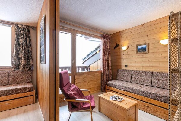 Knusse studio op 27m² aan de piste in Valmorel met balkon, geschikt voor 4 personen - thumbnail 1