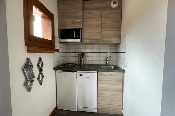Knusse studio voor 4 personen in Plagne Bellecôte, direct aan de piste - thumbnail 4