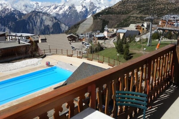 Ruim appartement voor 8 personen met balkons, direct aan de piste in Huez - thumbnail 5