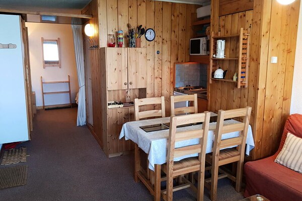 Knus appartement in Arc 1600, 50m van de piste met Mont Blanc uitzicht - thumbnail 2