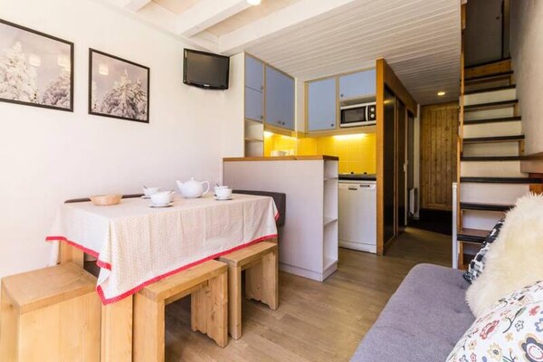 Zonnig duplexappartement op het zuiden in Les Arcs 1800, vlakbij de shuttle - thumbnail 6