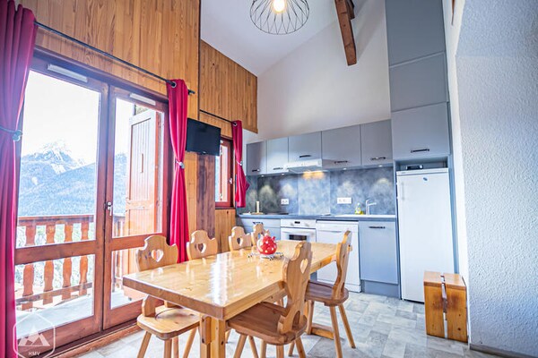Résidence Fleurs: Alpenappartement met zicht op de pistes in Aussois - thumbnail 2