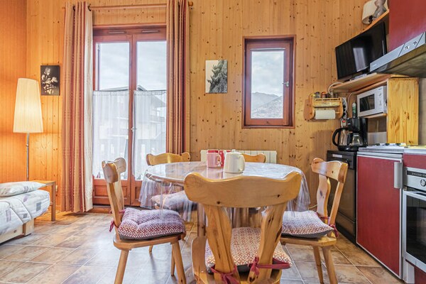 Appartement direct aan de piste in Aussois met zuidbalkon - thumbnail 1