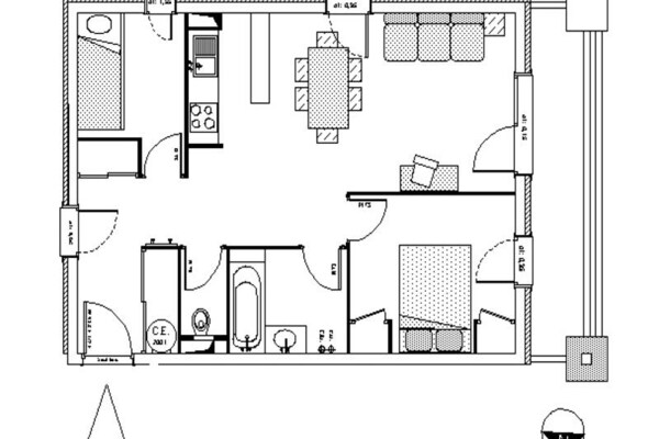 Zonnig appartement 6p in Bessans met balkon, vlakbij de skipistes - thumbnail 5