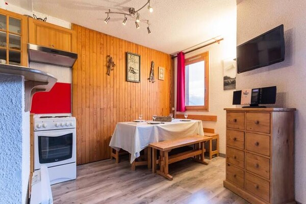 Duplexappartement voor 9 personen in Montchavin met uitzicht op Mont Blanc - thumbnail 2