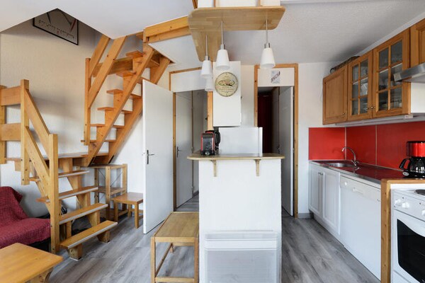 Duplexappartement voor 9 personen in Montchavin met uitzicht op Mont Blanc - thumbnail 5