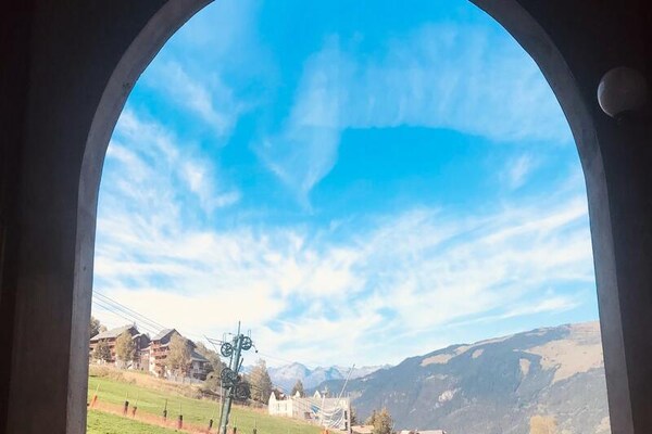 Studio op de piste in Les Arcs met balkon en uitzicht - thumbnail 5