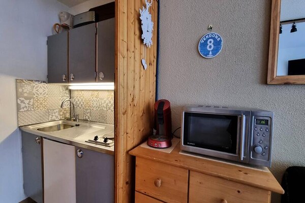 Knus appartement op de begane grond, 100m van de piste in Plagne Centre - thumbnail 4