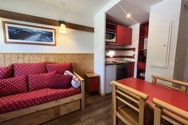 Charmant appartement in Plagne 1800 met uitzicht op de Mont Blanc - thumbnail 1