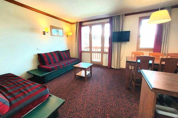 Ski-in/ski-out appartement La Plagne met zuidelijk balkon en piste-uitzicht - thumbnail 3