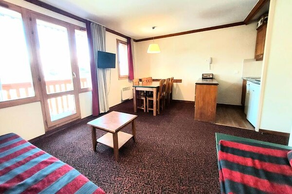 Ski-in/ski-out appartement La Plagne met zuidelijk balkon en piste-uitzicht - thumbnail 4