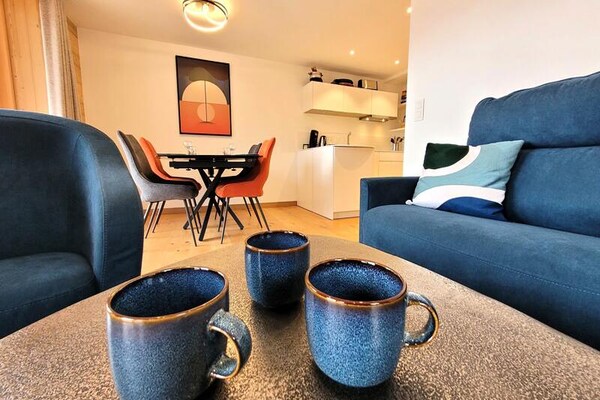 Nieuw appartement in Les Gets, 500m van de piste met zonnig terras - thumbnail 3