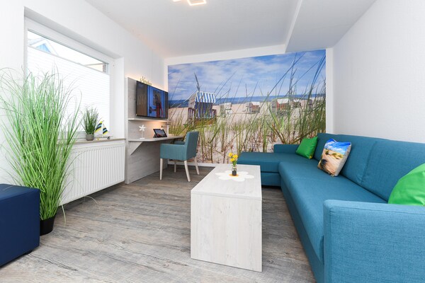 Gelijkvloers appartement met tuin op 1,2 km van het strand in Bensersiel - thumbnail 1