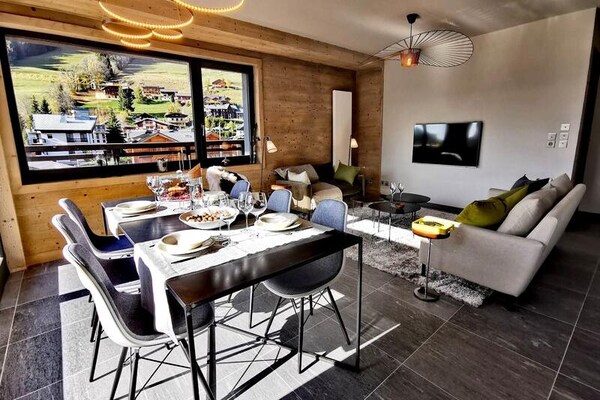 Luxe appartement 142m² direct aan de piste in Les Gets voor 8 personen - thumbnail 2