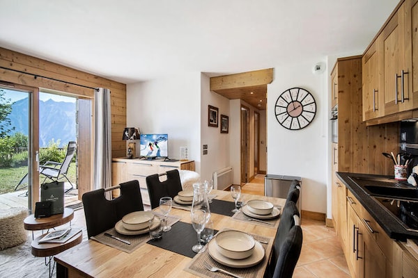 Appartement 6p in Villard-sur-Doron met uitzicht op de Mont Blanc - thumbnail 1