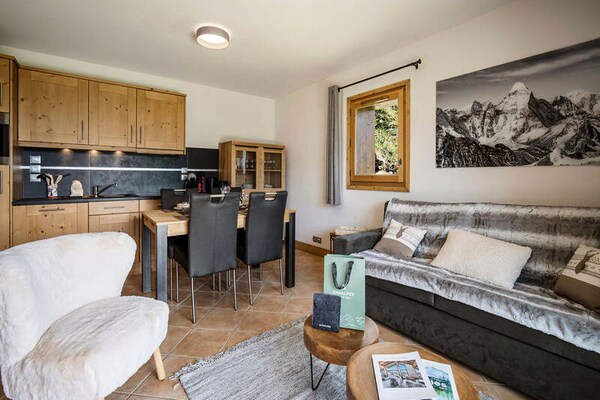 Appartement 6p in Villard-sur-Doron met uitzicht op de Mont Blanc - thumbnail 4