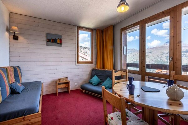Gezellige studio in La Plagne met Mont Blanc-uitzicht en skipiste op loopafstand - thumbnail 1