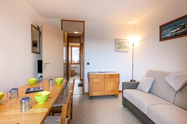 Alpenappartement met Mont Blanc-uitzicht in Les Coches, 100m van de piste - thumbnail 2
