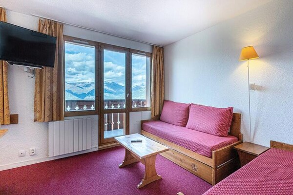 Knus appartement voor 6 aan de piste met uitzicht op de Mont Blanc - thumbnail 1