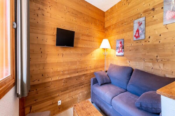 Knus appartement op de piste in Les Coches met panoramisch bergzicht - thumbnail 3