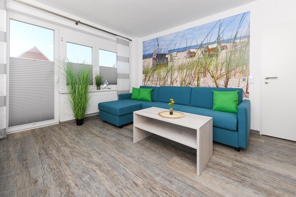 Licht appartement met tuin op 1,2 km van het strand in Bensersiel - thumbnail 1