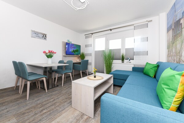 Licht appartement met tuin op 1,2 km van het strand in Bensersiel - thumbnail 6