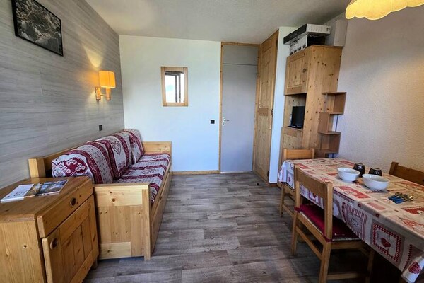 Knus 5-persoons appartement in La Plagne met panoramisch Mont Blanc uitzicht - thumbnail 1