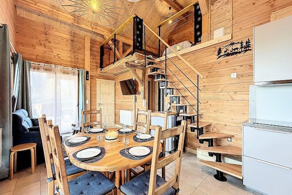 P'tit Chalet: Modern bergappartement aan piste in Le Corbier, 6 pers., huisdieren welkom - thumbnail 4