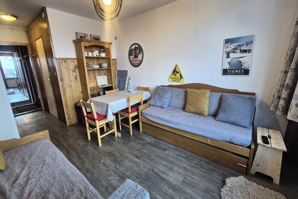 Knusse studio op de derde verdieping in Tignes Val Claret, vlakbij de piste - thumbnail 6