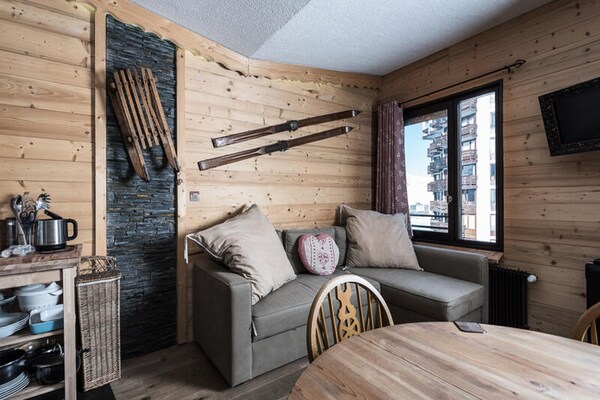 Knus appartement op 12e verdieping met panoramisch bergzicht in Tignes Val Claret - thumbnail 4