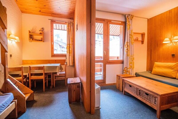 Knus appartement aan de piste in Valmorel met balkon op het oosten - thumbnail 4