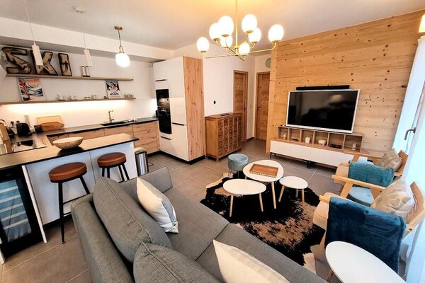 Licht appartement met groot terras, 300m van centrum Les Gets - thumbnail 3