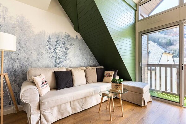 Duplex appartement in Saint-Lary-Soulan met panoramisch bergzicht - thumbnail 4