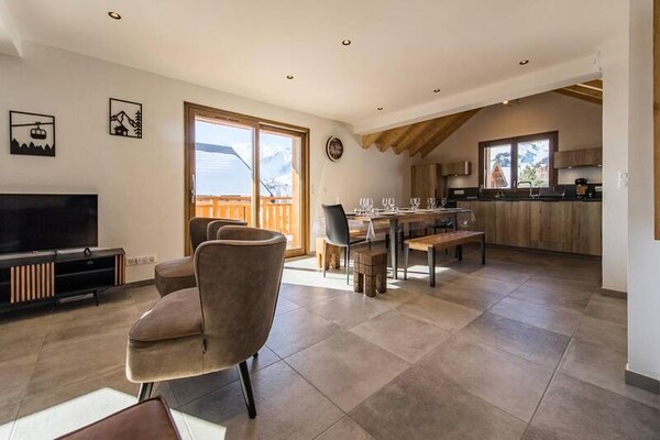 Duplex voor 10 personen met ski-in/ski-out en zuidbalkon in La Toussuire - thumbnail 2