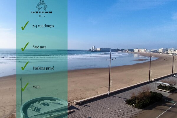 Appartement aan zee met panoramisch oceaanzicht in Les Sables d'Olonne - thumbnail 1