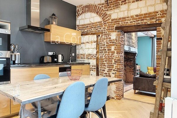 Historisch appartement in Ault, 50 meter van de krijtrotsen en zee - thumbnail 4