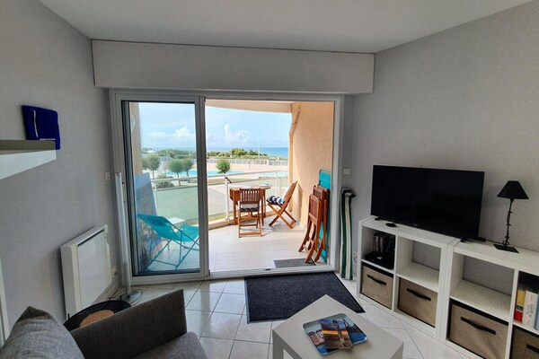 Studio met panoramisch zeezicht en zwembad in La Chaume, Les Sables d'Olonne - thumbnail 3