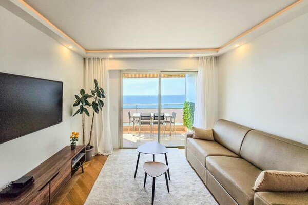 Appartement 4 pers. met zeezicht en terras in Juan-les-Pins, 200m van strand - thumbnail 3
