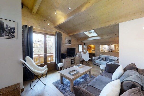 Authentiek appartement in Chinaillon, direct bij de piste en met gedeelde tuin - thumbnail 1