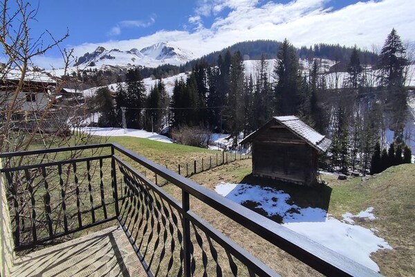 Knus appartement met balkon en bergzicht nabij skipistes Le Grand Bornand - thumbnail 6