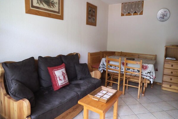 Zonnig appartement op het zuiden, vlakbij de piste in Le Grand Bornand - thumbnail 1