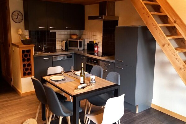 Knus appartement op 500m van de piste met zuidbalkon in Le Grand Bornand - thumbnail 3
