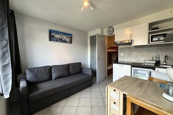 Knusse studio in Morillon 1100, direct bij de piste en Grand Massif - thumbnail 6