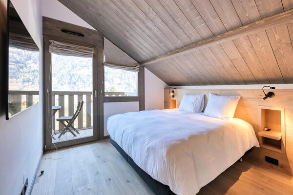 Luxe chalet voor 10 personen in Saint-Gervais-les-Bains met uitzicht op de Mont Blanc - thumbnail 2