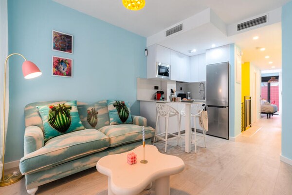 Modern appartement in centrum Málaga, 2 slaapkamers en tuin - thumbnail 1