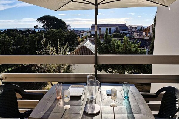 Appartement op 100m van strand met zeezicht in Leucate - thumbnail 2