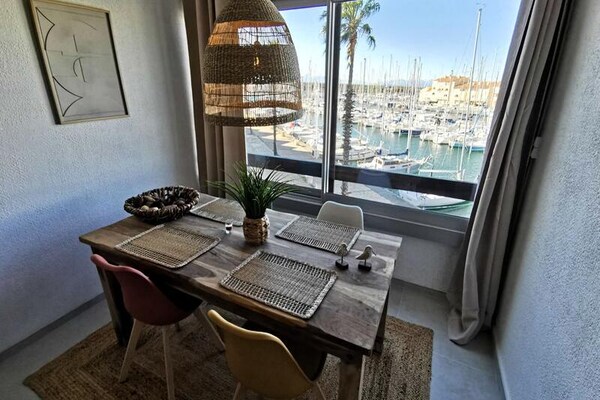 Appartement met uitzicht op jachthaven in Leucate, 600m van strand - thumbnail 4